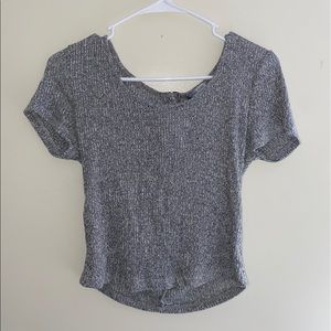 Gray knitted top